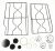 C00036155 488000036155 KIT GRIDS 4+0 BLACK COOK. HOB"WITH PAC