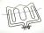 262900020 C00965387 Grillheizung 1100/2300W 400V