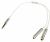 65576 kabel audio splitter jack-stekker 3,5mm 4-polig > 2x jack-contra 3,5mm 4-polig