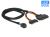 84821 kabel SFF-8643 stekker > U.2 SFF-8639 stekker + SATA stroombu